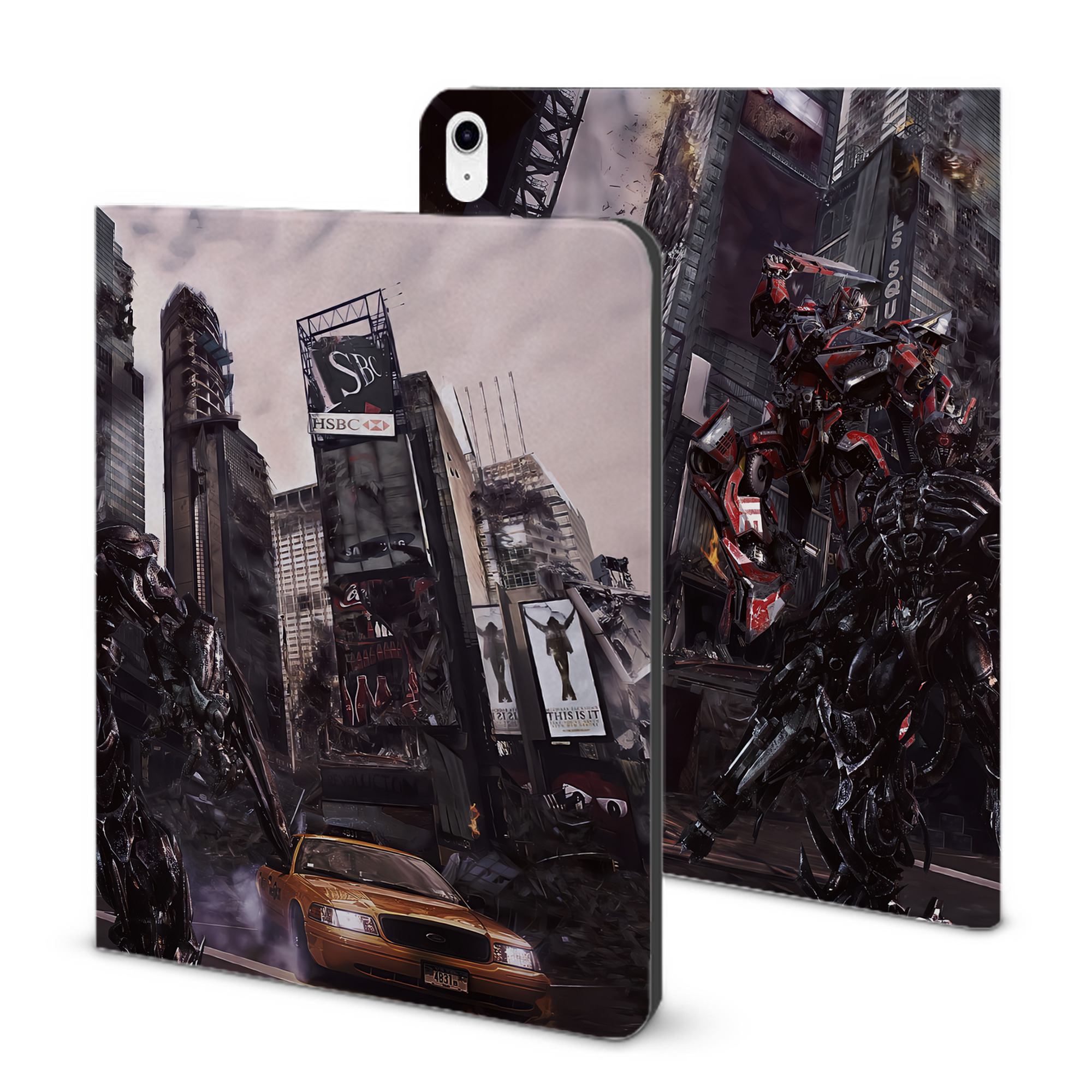 （画像用） Transformers トランスフォーマー IPad ケース ブック型 PUレザー TPU 耐衝撃 軽量 薄型 ペン収納なし 全面保護 IPad 各モデル対応